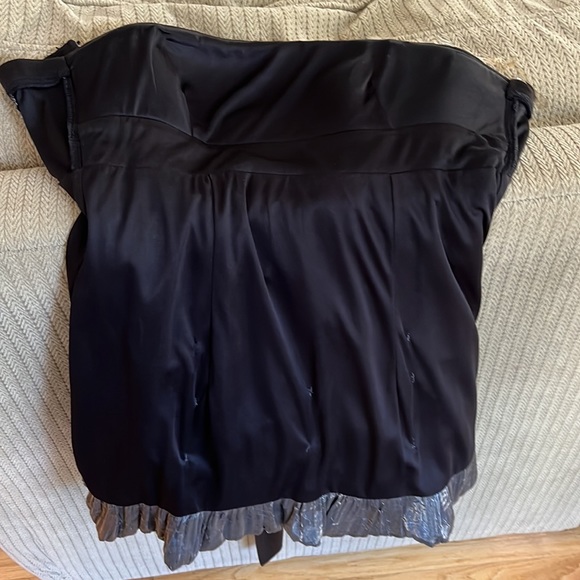 My Michelle black gray party dress strapless Sz 1 prom wedding sweet 16 mitzvah - Picture 12 of 13